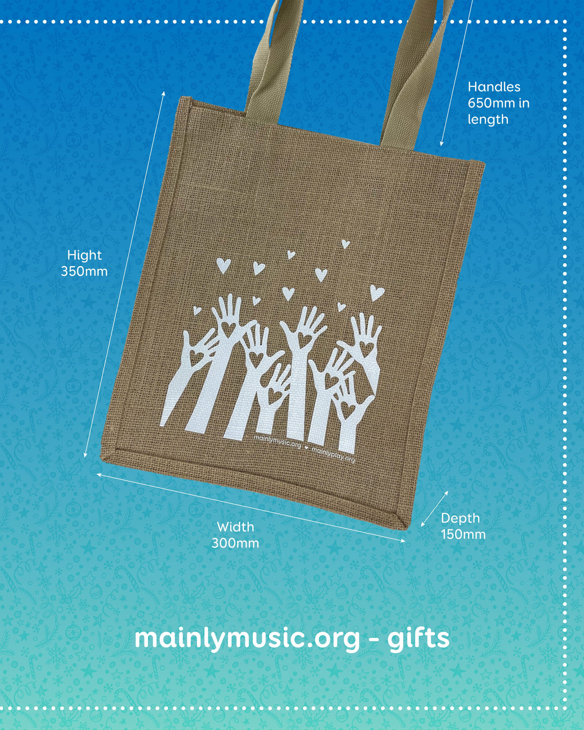 Christmas eco wrapping bag